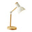 Crofta Stylish Wooden Iron LED Multi-Joint Reading Table Lamp Task Light Flexible White 3W