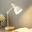 Crofta Stylish Wooden Iron LED Multi-Joint Reading Table Lamp Task Light Flexible White 3W