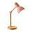 Crofta Stylish Wooden Iron LED Multi-Joint Reading Table Lamp Task Light Flexible Pink 3W