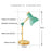 Crofta Stylish Wooden Iron LED Multi-Joint Reading Table Lamp Task Light Flexible Green 3W