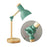 Crofta Stylish Wooden Iron LED Multi-Joint Reading Table Lamp Task Light Flexible Green 3W