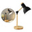 Crofta Stylish Wooden Iron LED Multi-Joint Reading Table Lamp Task Light Flexible Black 5W