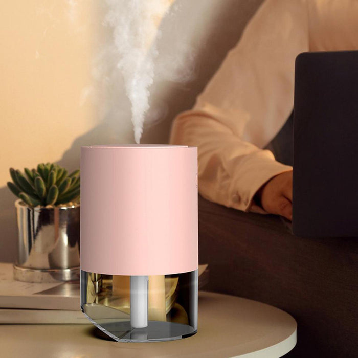 Crofta 390ml USB Mini Car Home Humidifier Aroma Oil Diffuser Mist Purifier Pink