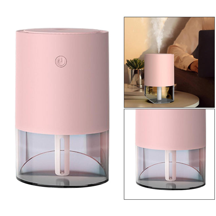 Crofta 390ml USB Mini Car Home Humidifier Aroma Oil Diffuser Mist Purifier Pink