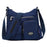 Crofta Multi-Pocket Waterproof Nylon Casual Bag Handbags for Women Travel College navy blue