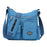 Crofta Multi-Pocket Waterproof Nylon Casual Bag Handbags for Women Travel College sea blue