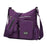 Crofta Multi-Pocket Waterproof Nylon Casual Bag Handbags for Women Travel College brilliant purple