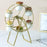 Crofta Ferris Wheel Planter Succulent Plant Metal Display Stand with 4 Flower Pot Gold