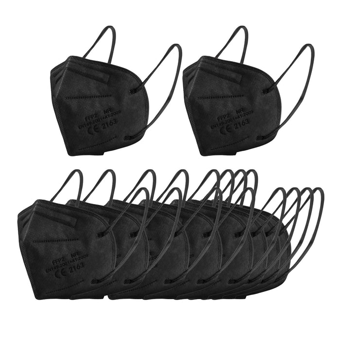 Crofta 10 Pieces Universal Face Shield Mouth Cover Mouth Shields Masks Black