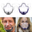 Crofta Clear Face Mask Cover Transparent Face Shield Reusable with Breathing Valve Grey