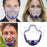 Crofta Clear Face Mask Cover Transparent Face Shield Reusable with Breathing Valve Purple