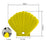 Crofta Portable Shell Silicone Face Covering Storage Bag Container Holder Yellow