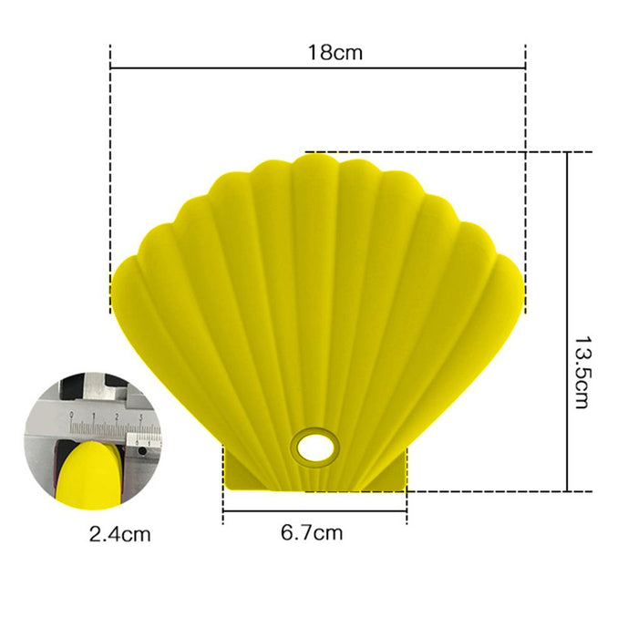 Crofta Portable Shell Silicone Face Covering Storage Bag Container Holder Yellow