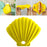 Crofta Portable Shell Silicone Face Covering Storage Bag Container Holder Yellow