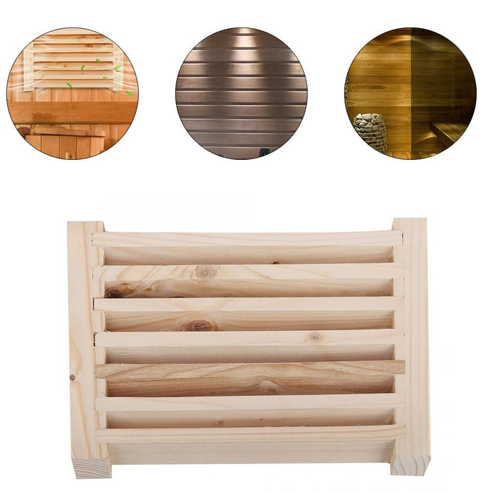 Crofta Wooden Sauna Room Air Vent Grille Ventilation Panel Spa Sauna Room Accessory