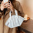 Crofta Large Capacity Ladies Canvas Tote Bag Female Fashion Shopping Bag White S