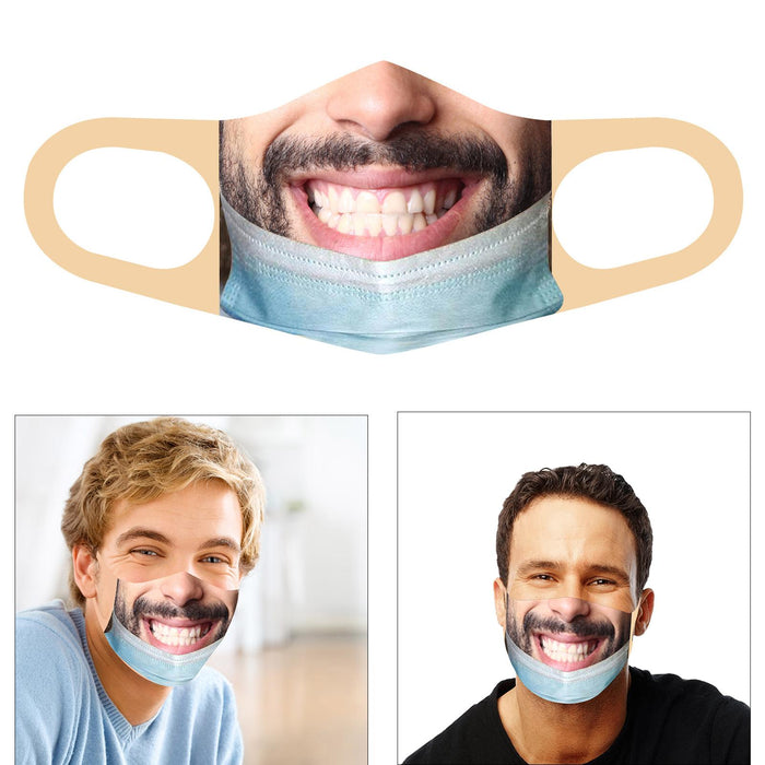 Crofta Funny Mask Bandit Prank Face Mask Washable Mouth Cover For Men/Women B