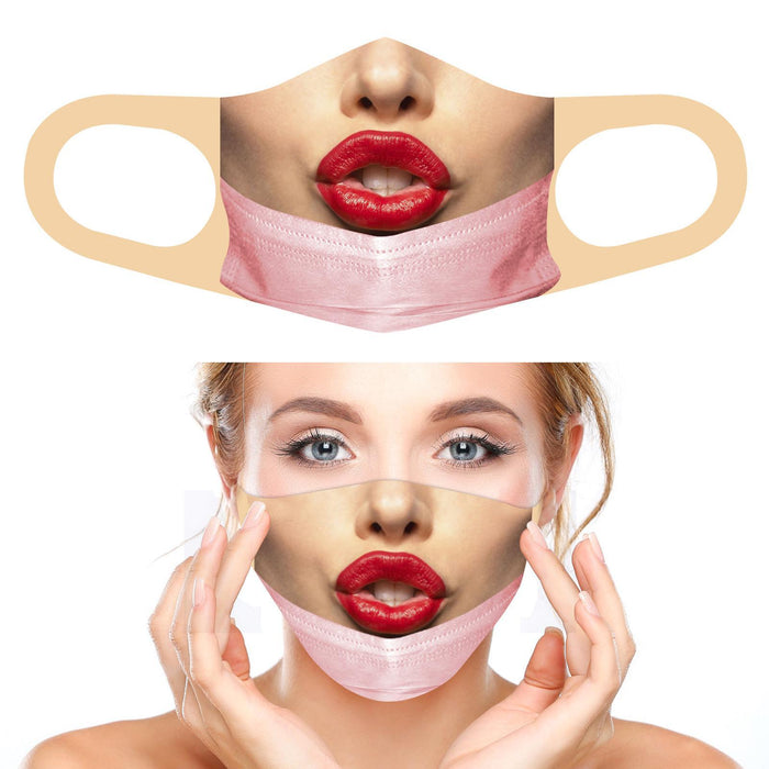 Crofta Funny Mask Bandit Prank Face Mask Washable Mouth Cover For Men/Women D