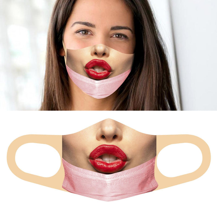 Crofta Funny Mask Bandit Prank Face Mask Washable Mouth Cover For Men/Women D