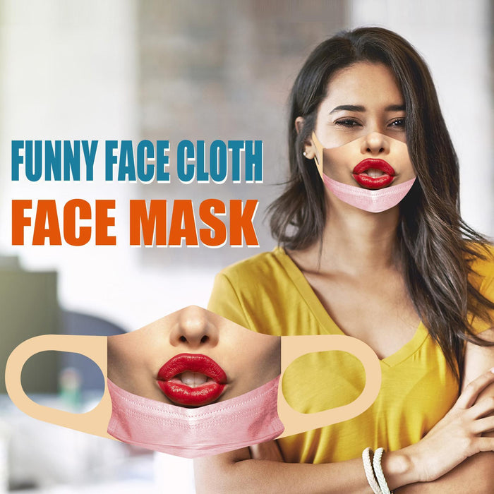 Crofta Funny Mask Bandit Prank Face Mask Washable Mouth Cover For Men/Women D