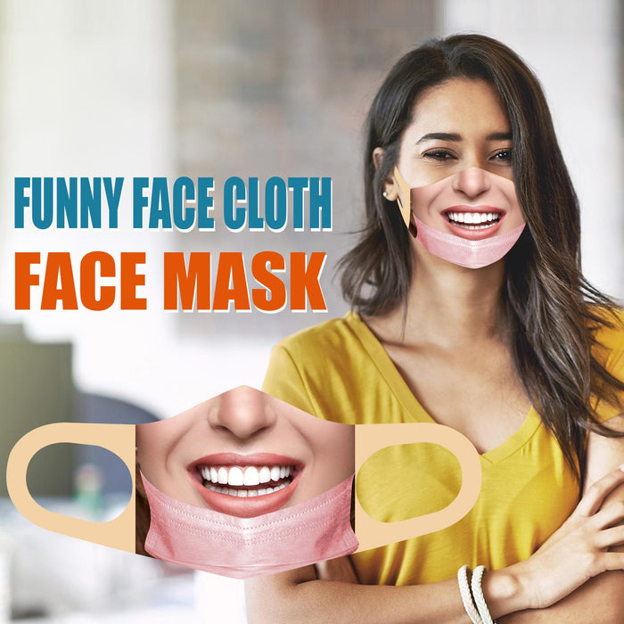 Crofta Funny Mask Bandit Prank Face Mask Washable Mouth Cover For Men/Women E