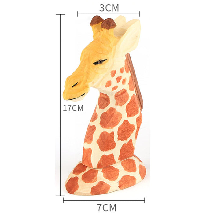 Crofta Wooden Handmade Spectacle Eyeglass Holder Animal Display Rack Giraffe