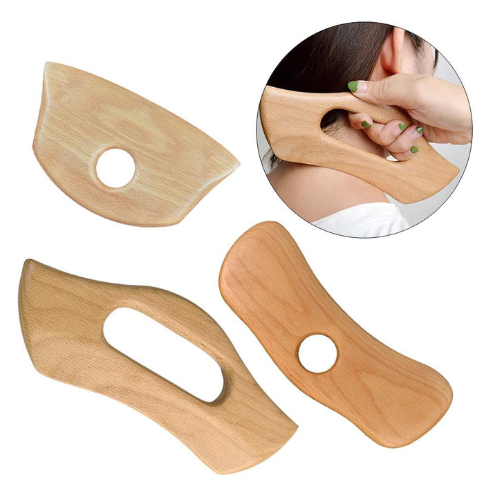 Crofta Wooden Massage Scraping Board Gua sha for Neck Shoulder for Back Legs Arms A