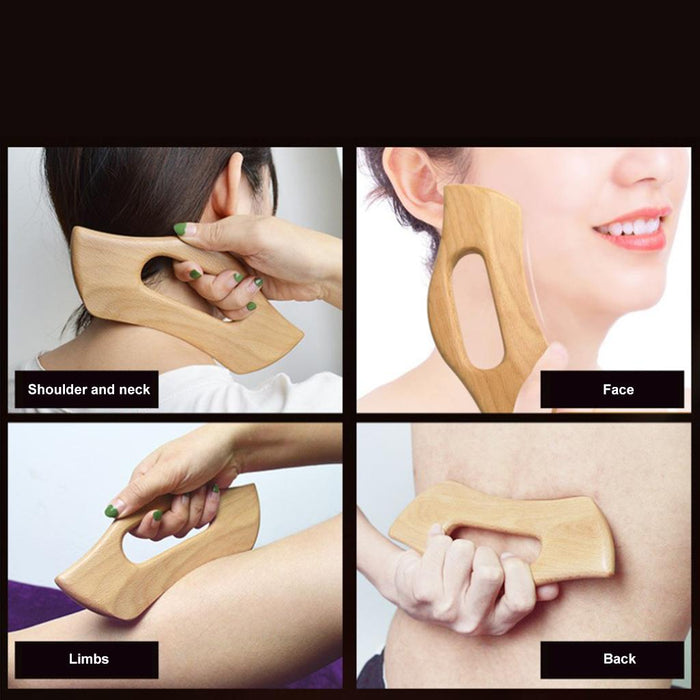 Crofta Wooden Massage Scraping Board Gua sha for Neck Shoulder for Back Legs Arms A