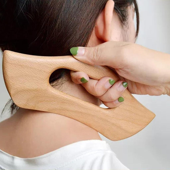 Crofta Wooden Massage Scraping Board Gua sha for Neck Shoulder for Back Legs Arms A