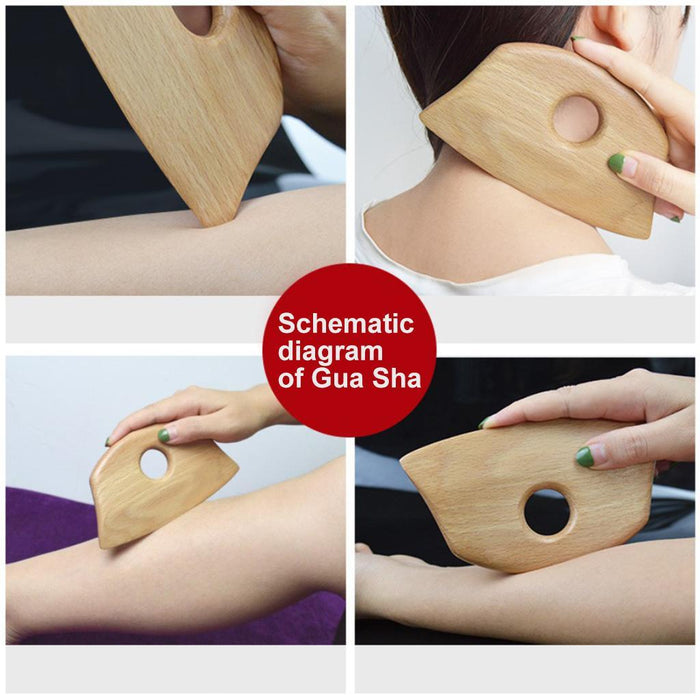 Crofta Wooden Massage Scraping Board Gua sha for Neck Shoulder for Back Legs Arms B