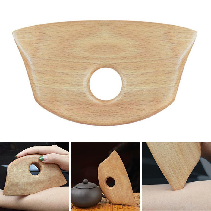 Crofta Wooden Massage Scraping Board Gua sha for Neck Shoulder for Back Legs Arms B