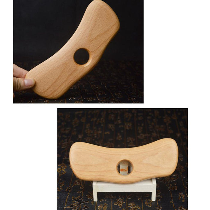 Crofta Wooden Massage Scraping Board Gua sha for Neck Shoulder for Back Legs Arms C