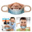 Crofta Creativity 3D Print Funny Bandit Prank Face Mask Masque Mouth Cover Adults D