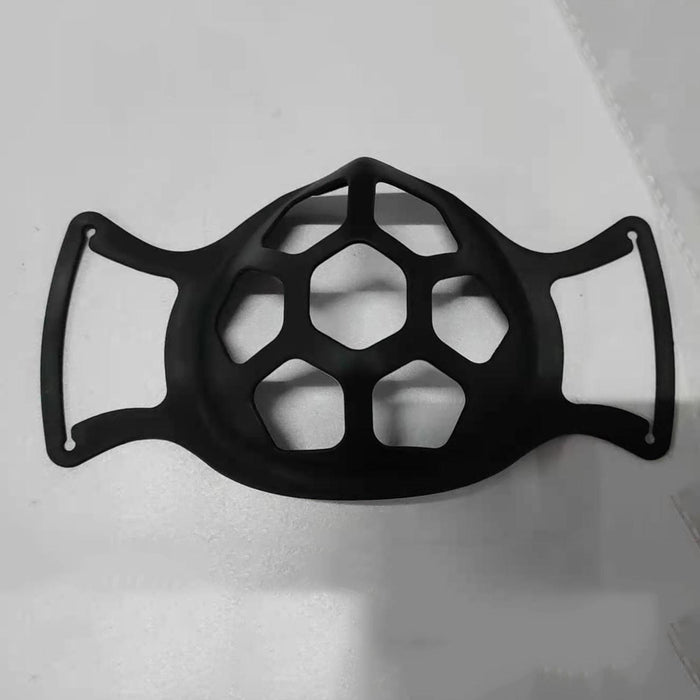 Crofta Adult Silicone Mouth 3D Bracket Support Frame Covers for Face Mask Black