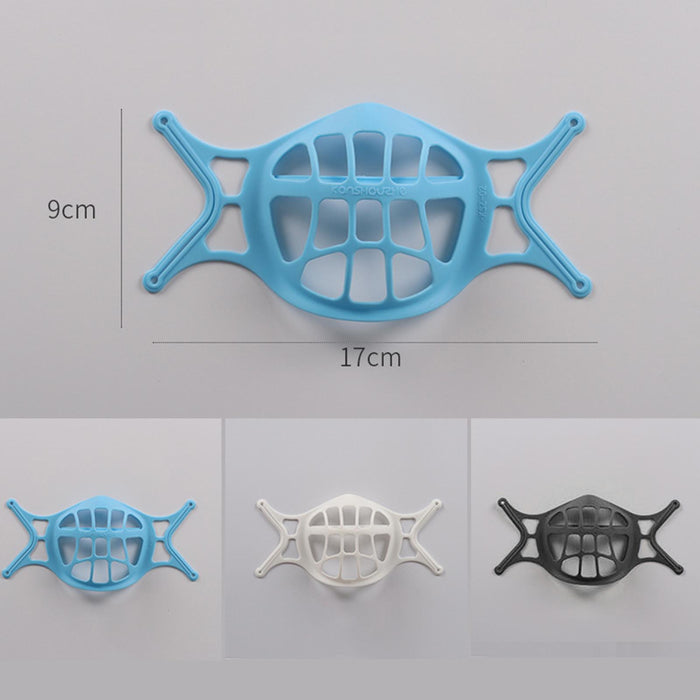 Crofta Adult Silicone Mouth 3D Bracket Support Frame Covers for Face Mask Blue