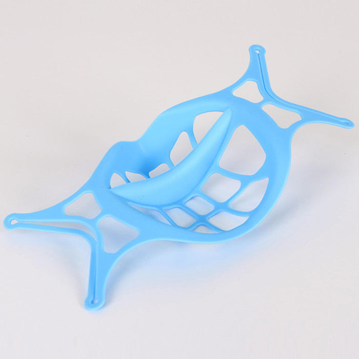 Crofta Adult Silicone Mouth 3D Bracket Support Frame Covers for Face Mask Blue