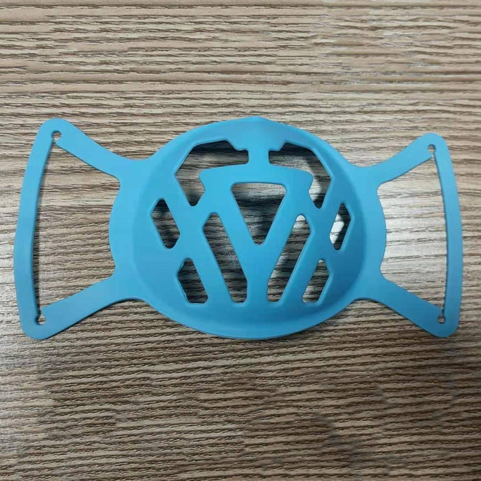 Crofta Adult Silicone Mouth 3D Bracket Support Frame Covers for Face Mask Blue