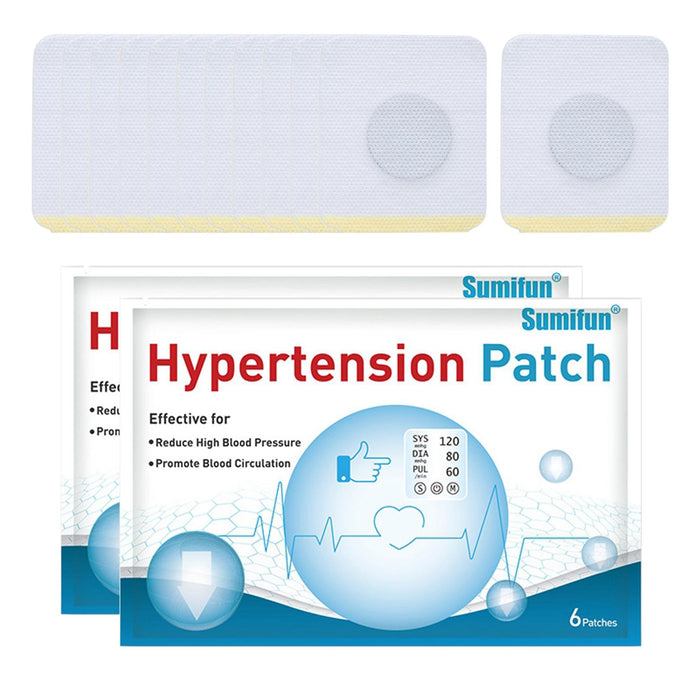 Crofta 12 Pcs/2 Bag Hypertension Patch Clean Blood Vessel Plaster Patch Health