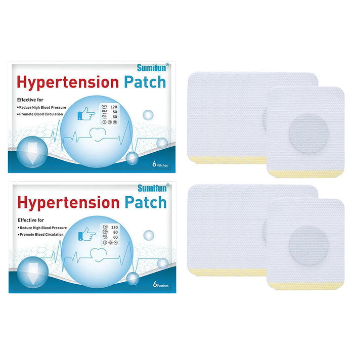 Crofta 12 Pcs/2 Bag Hypertension Patch Clean Blood Vessel Plaster Patch Health