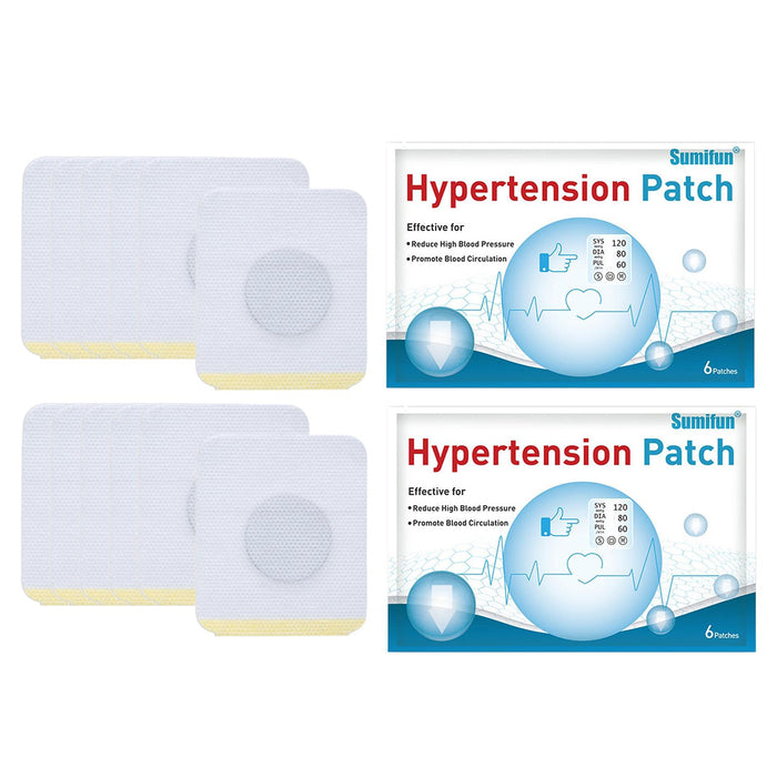 Crofta 12 Pcs/2 Bag Hypertension Patch Clean Blood Vessel Plaster Patch Health