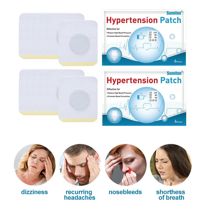 Crofta 12 Pcs/2 Bag Hypertension Patch Clean Blood Vessel Plaster Patch Health