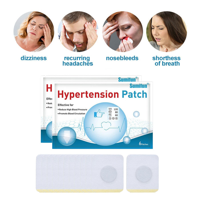 Crofta 12 Pcs/2 Bag Hypertension Patch Clean Blood Vessel Plaster Patch Health