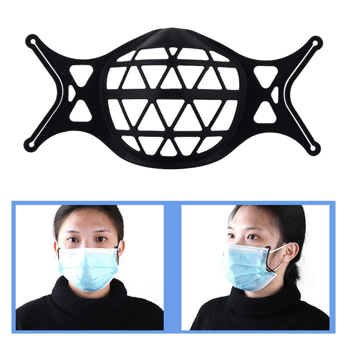 Crofta 3D Mask Bracket Inner Support for More Breathing Space Reusable black