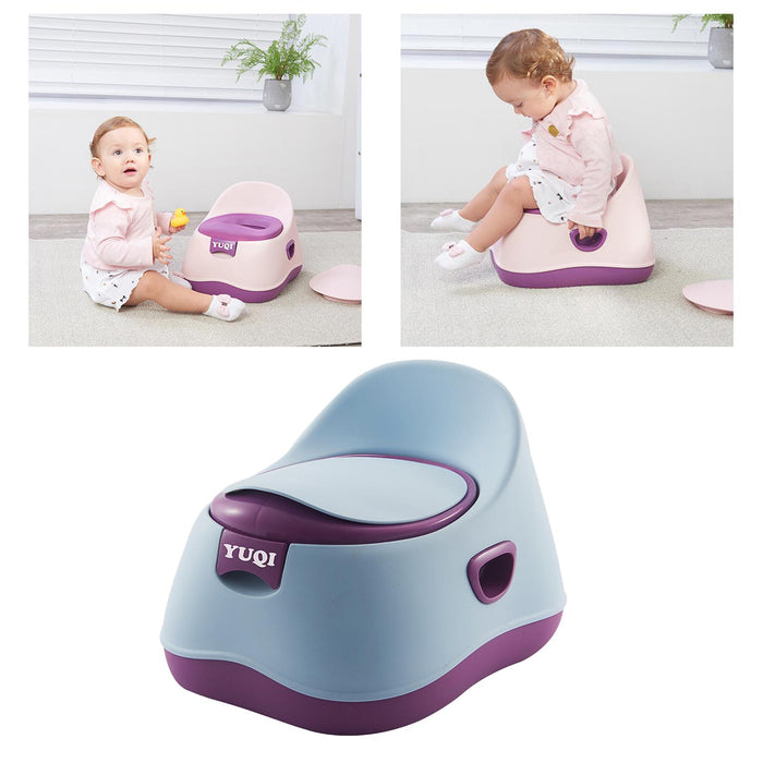 Crofta Comfortable Potty Training Chair Removable Container for Boys and Girls blue