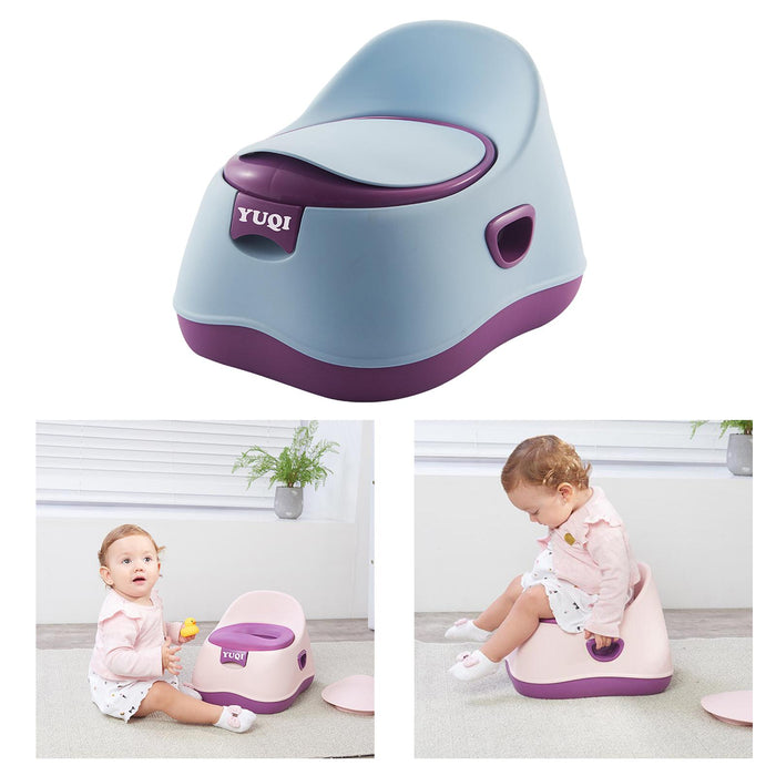 Crofta Comfortable Potty Training Chair Removable Container for Boys and Girls blue