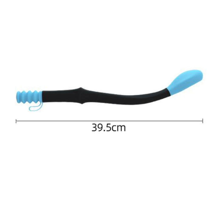 Crofta 15" Toilet Aid Long Reach Comfort Bottome Wiper for Toilet Paper Grip Black