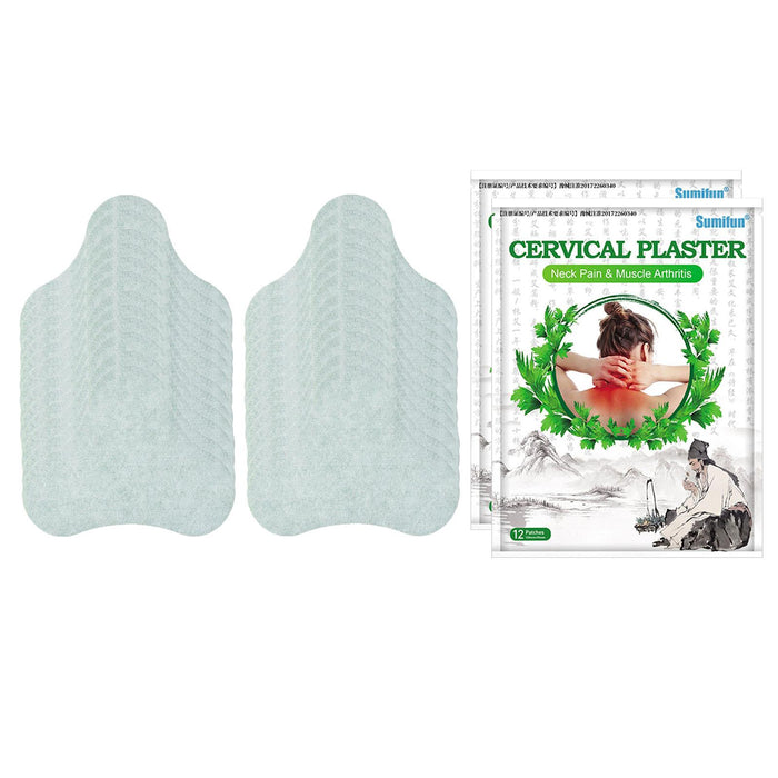 Crofta 2 Bags Natural Neck Cervical Patch Relaxing Chinese Herbal Pain Plaster 5x5"