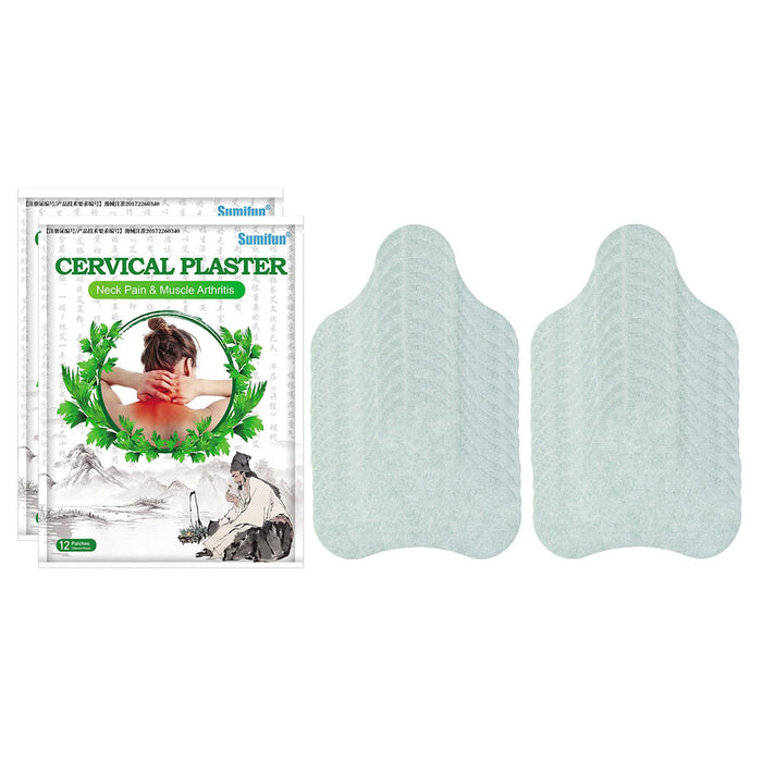 Crofta 2 Bags Natural Neck Cervical Patch Relaxing Chinese Herbal Pain Plaster 5x5"