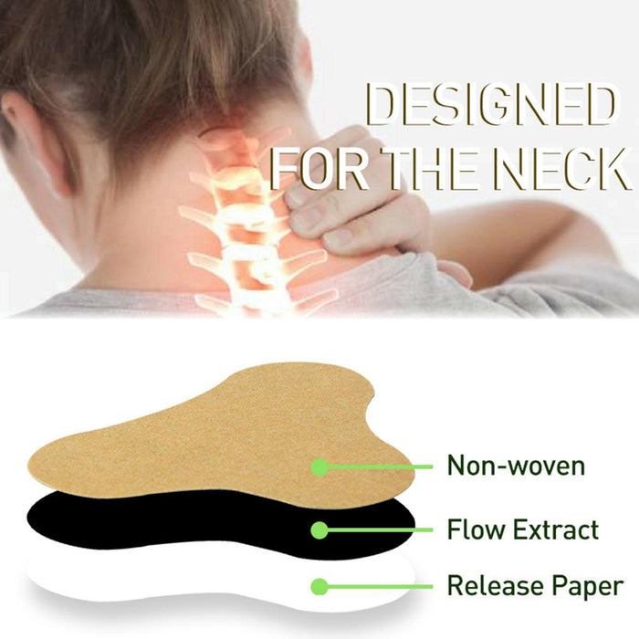 Crofta 12 Sheets Natural Cervical Patch Relaxing Pain Plaster Sticker Self Adhesive