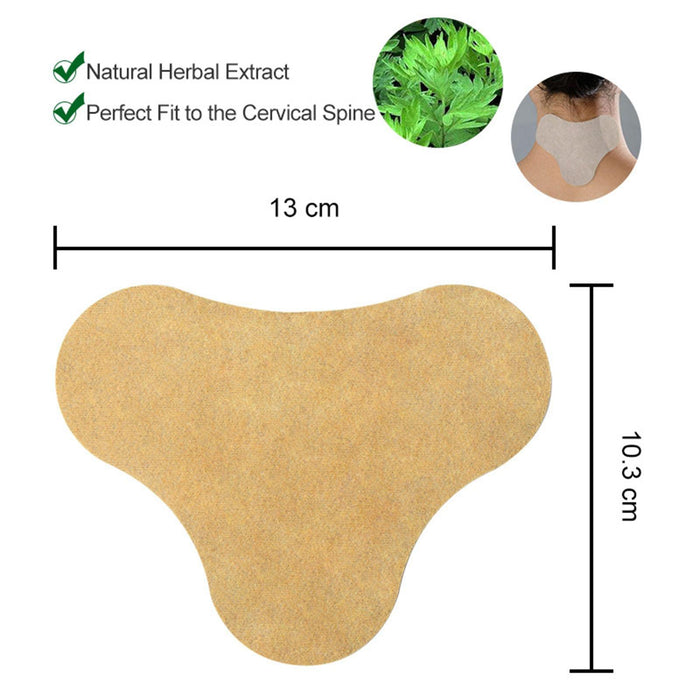 Crofta 12 Sheets Natural Cervical Patch Relaxing Pain Plaster Sticker Self Adhesive